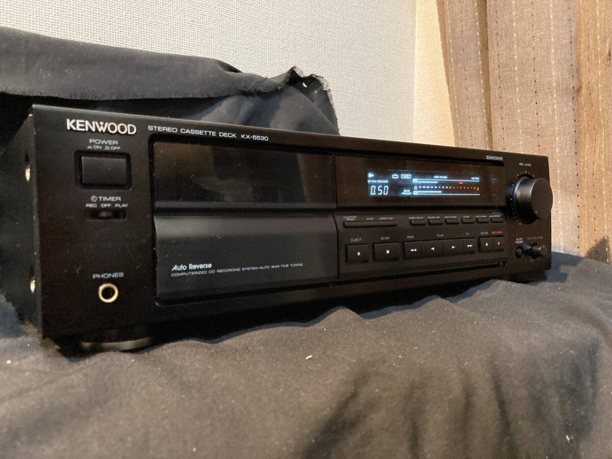 動作OK★KENWOOD　KX-5530★単体カセットテープデッキ★ケンウッド　日本製★バイアス調整機構　電動ホルダー＆ツマミ DOLBY B/C/HX搭載★_画像2