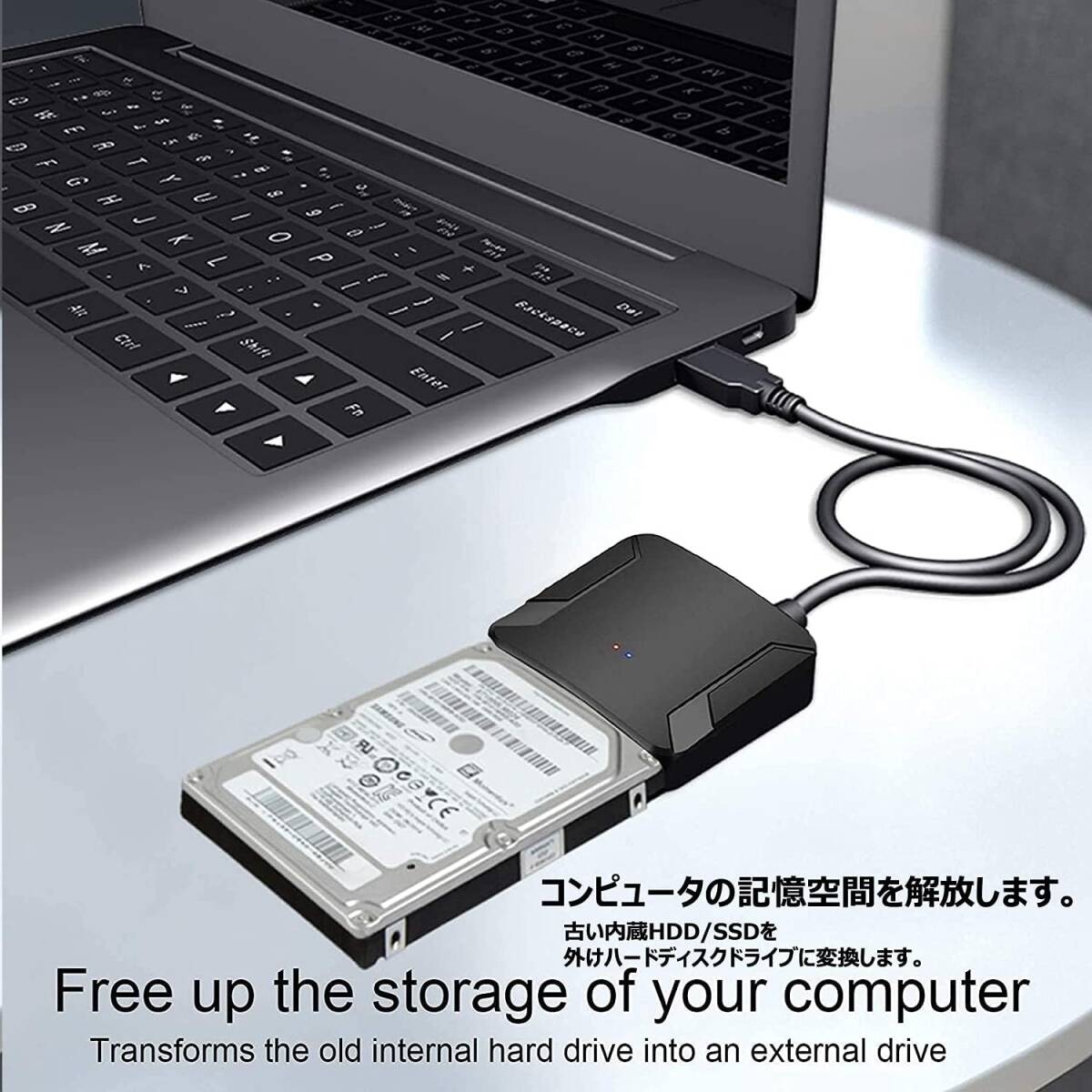 Runbod SATA USB 変換ケーブル 3.5インチ HDD SATA USB変換アダプタ 2.5インチ HDD SSD U_画像4