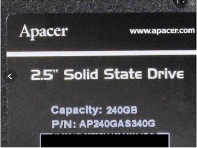 ★SSD Apacer AP240GAS340G 240GB SATA 2個