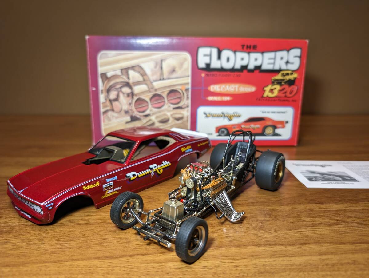 ☆美品 THE FLOPPERS 1/24 1970 プリムス バラクーダ ファニーカー 1320 Floppers Dunn & Reath '70 Plymouth Barracuda Funny Drag Raceの画像1