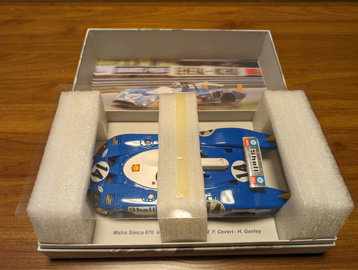 ①☆美品 激レア スパーク 1/18 マトラ シムカ 670 No.14 2nd ル・マン 1972 F. Cevert H. Ganley セベール ガンリー Spark Matra Simca_画像7