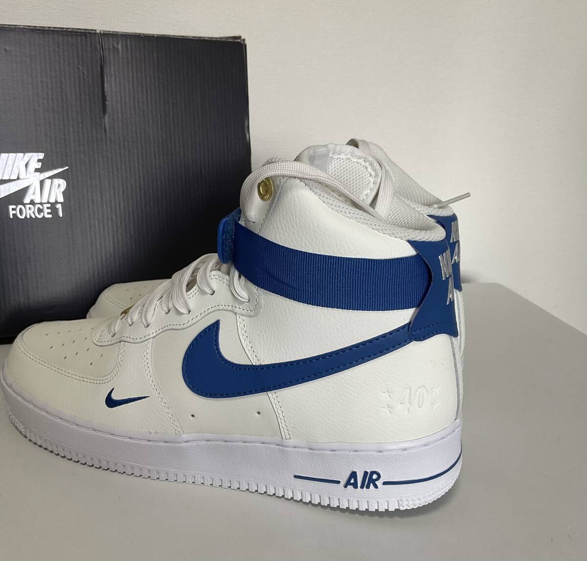 【未使用】NIKE/ナイキ WMNS Air Force 1 High 40th Anniversary "Sail/Blue"/エアフォース 1 ハイ 40周年 DQ7584-100　28ｃｍ_画像2