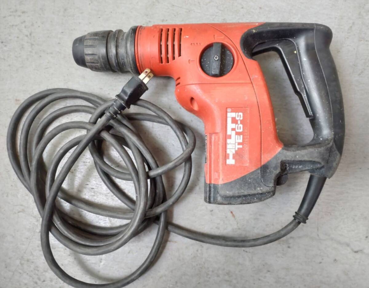 中古品☆HILTI　100Vハンマードリル　TE6-S＆TE6-DRS集じんシステム付　　はつりハツリ　削岩機　電動工具　動作品_画像2