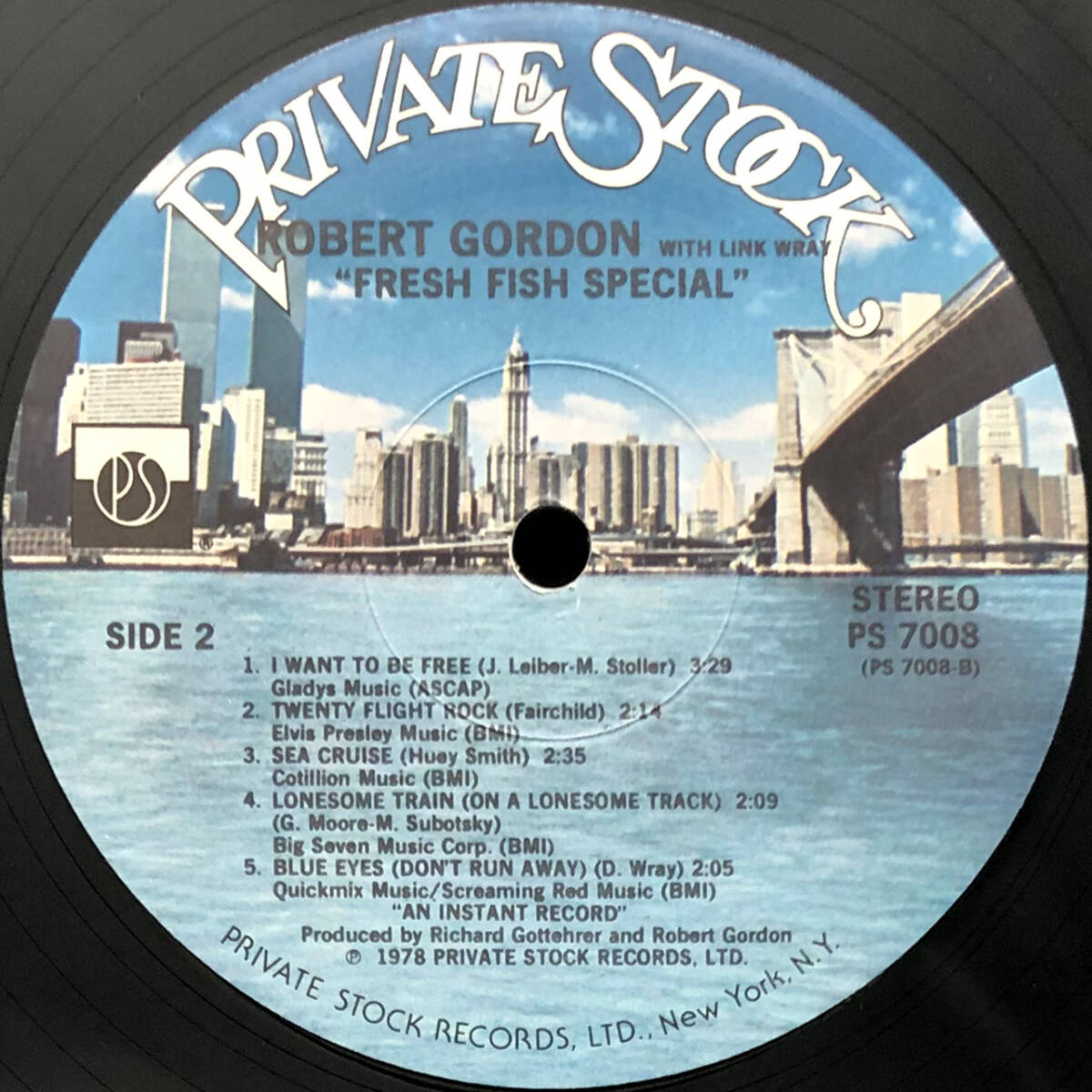 ★US ORIG LP★ROBERT GORDON WITH LINK WRAY/Fresh Fish Special 1978年 初回PRIVATE STOCK盤 元祖ネオロカ 大名盤 LONDON NITE_画像4