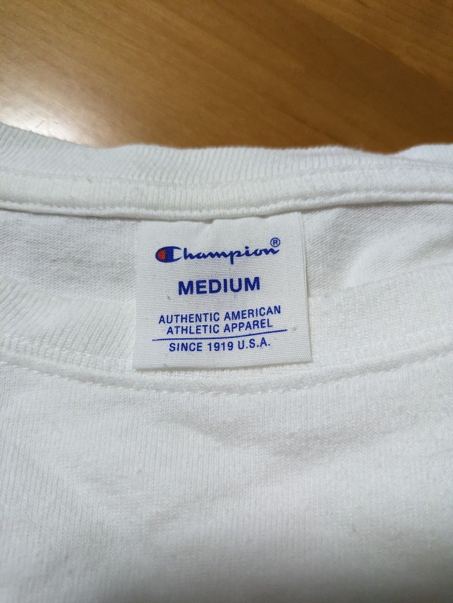 Champion　白　カットソー 長袖Tシャツ ロンT