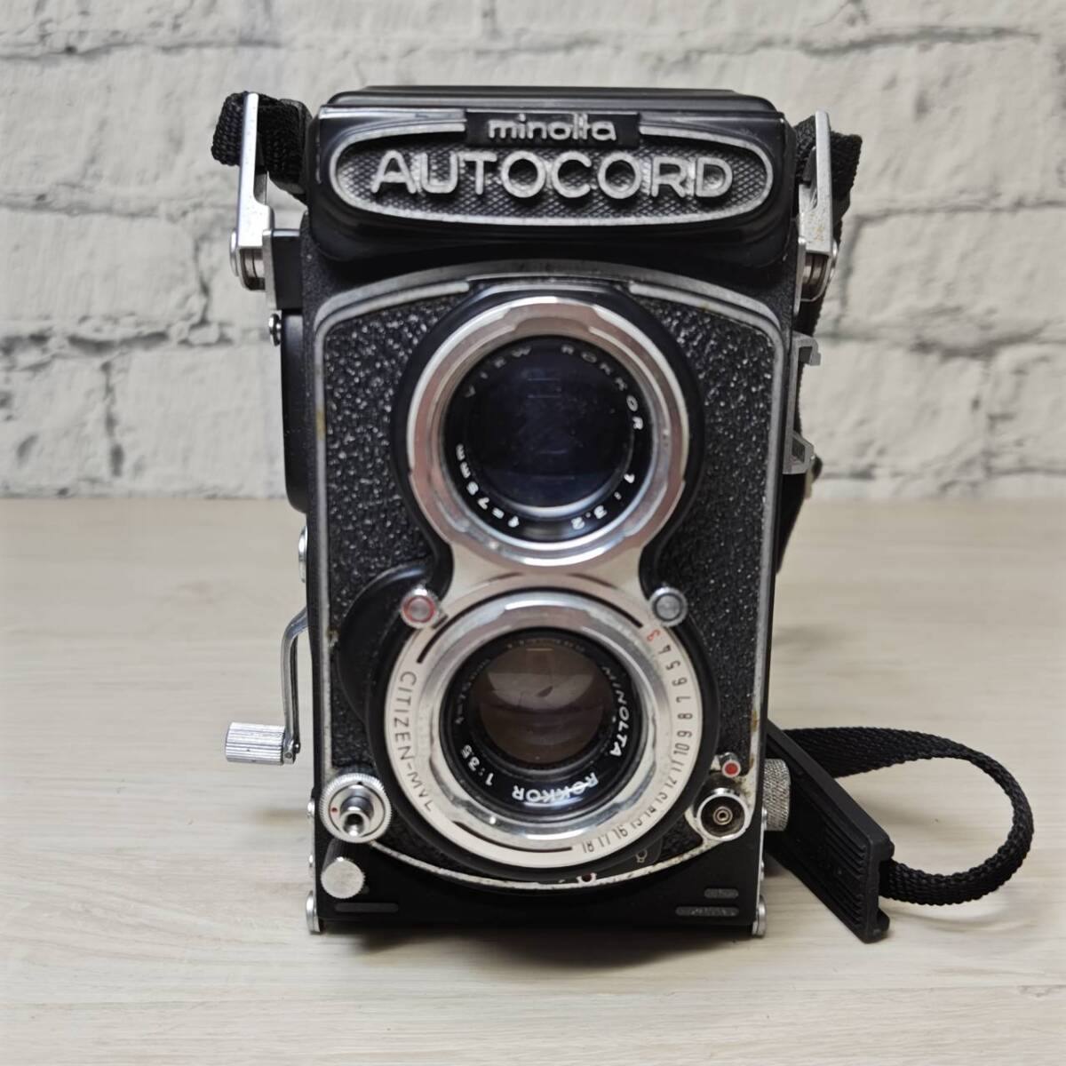 【YH-8427】中古現状品 minolta ミノルタ AUTOCORD 1:3.2 1:3.5 f=75mm 二眼レフ カメラ ※動作未確認_画像1