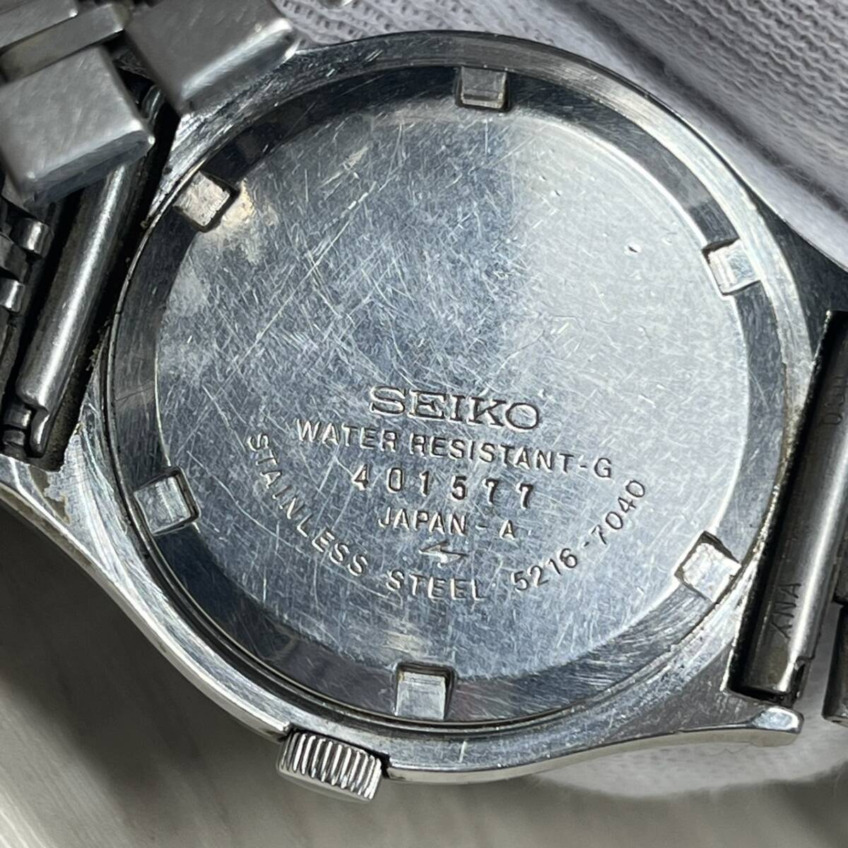 ●【YH-8178】中古現状品 SEIKO LM SPECIAL セイコー ロードマチック スペシャル デイデイト 5216-7040 腕時計 23石 緑文字盤 稼働品 _画像5