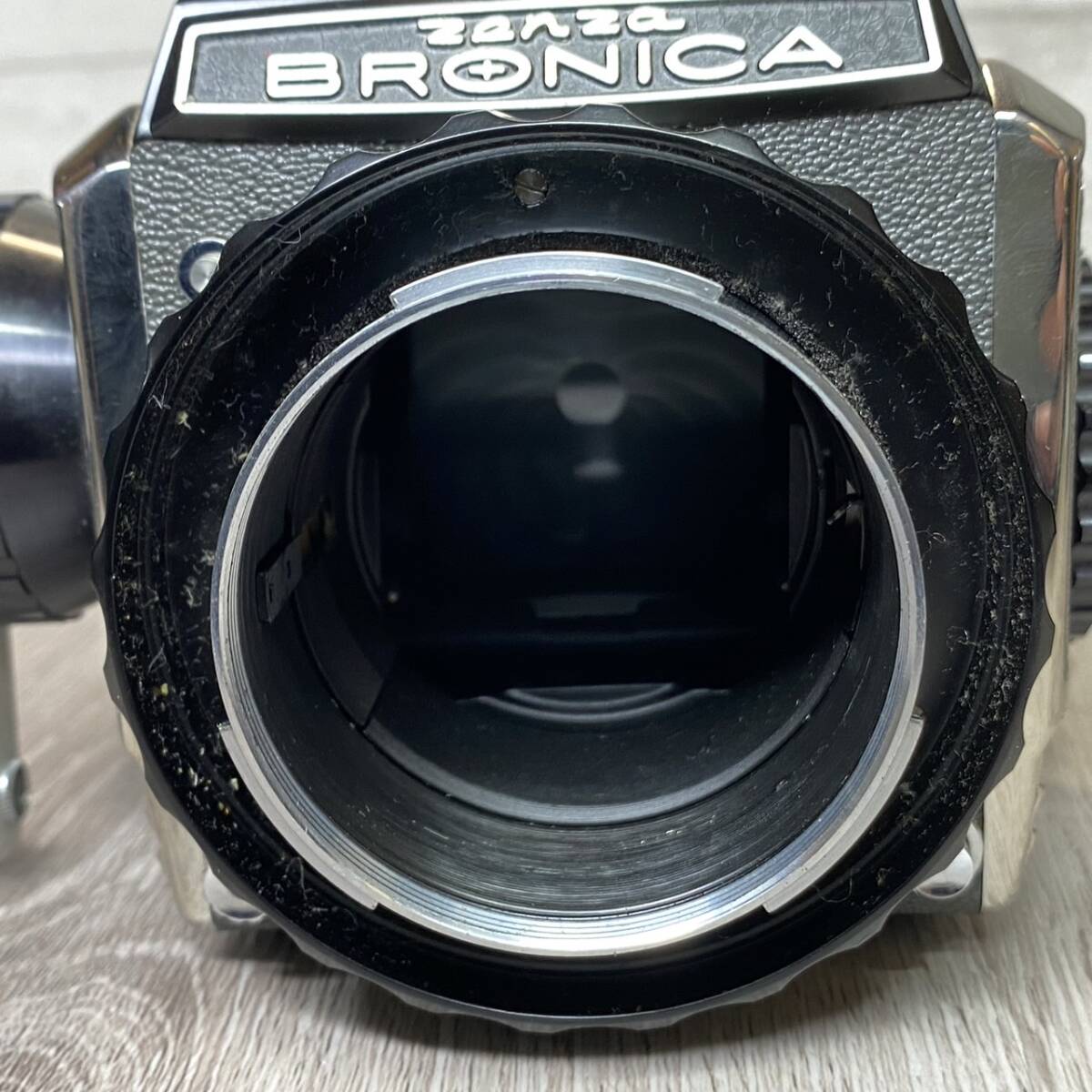【YH-8542】中古現状品 ZENZA BRONICA S2 + NIKKOR-P 1:2.8 f=75mm ゼンザブロニカ 中判 カメラ 動作未確認_画像5