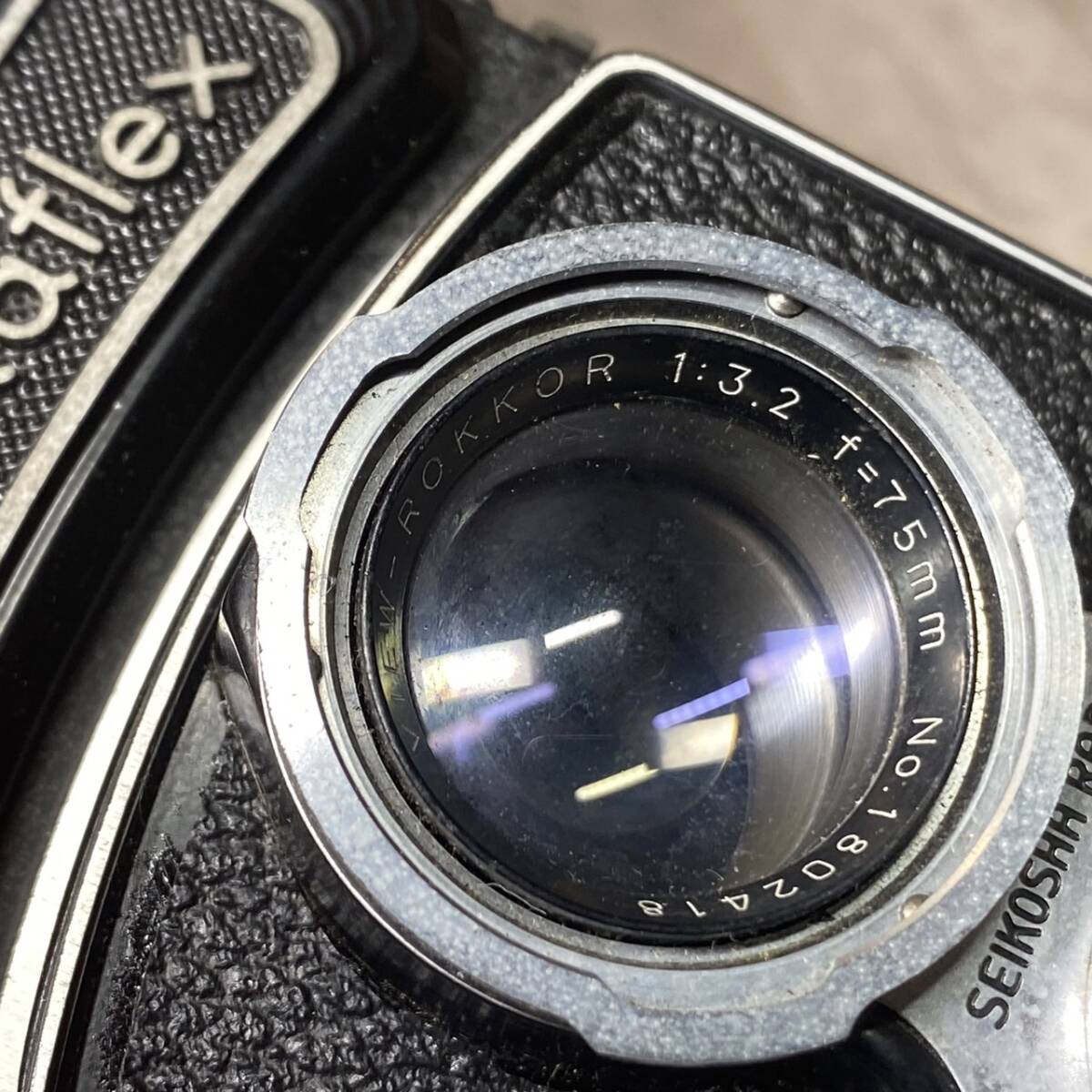 【YH-8545】中古現状品 MINOLTA Minoltaflex 2眼レフ カメラ フィルムカメラ 1:3.2 f＝75㎜ 動作未確認_画像2