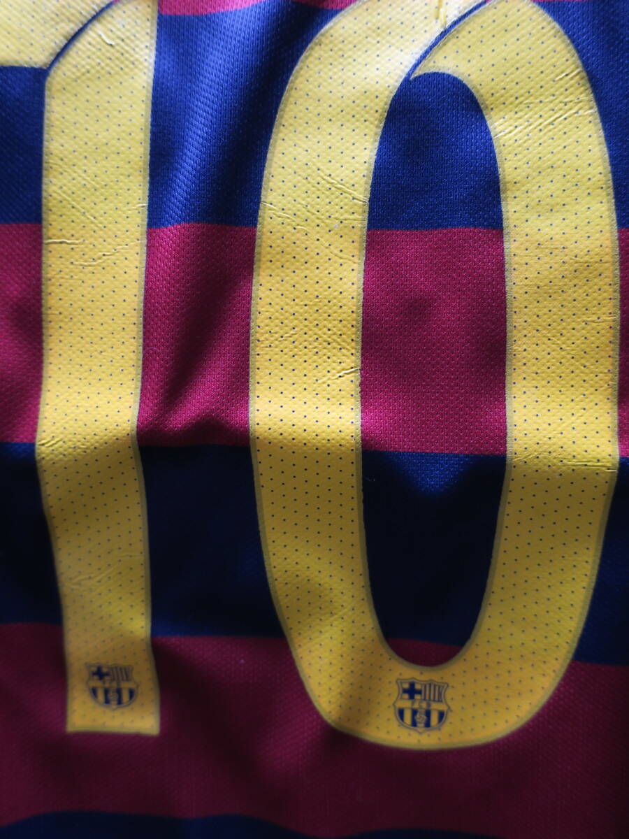バルセロナ #10 MESSI メッシ 15-16 ホーム ユニフォーム ジュニアXS 130cm ナイキ NIKE Barcelona サッカー シャツ キッズの画像10