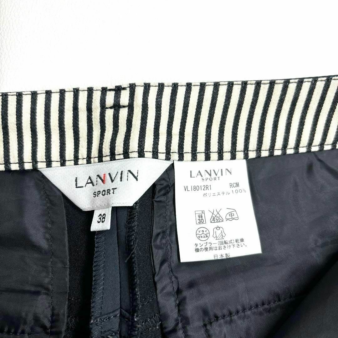 美品★ランバンスポール　S ミドルパンツ　ゴルフ　ネイビー　レディース　LANVIN SPORT