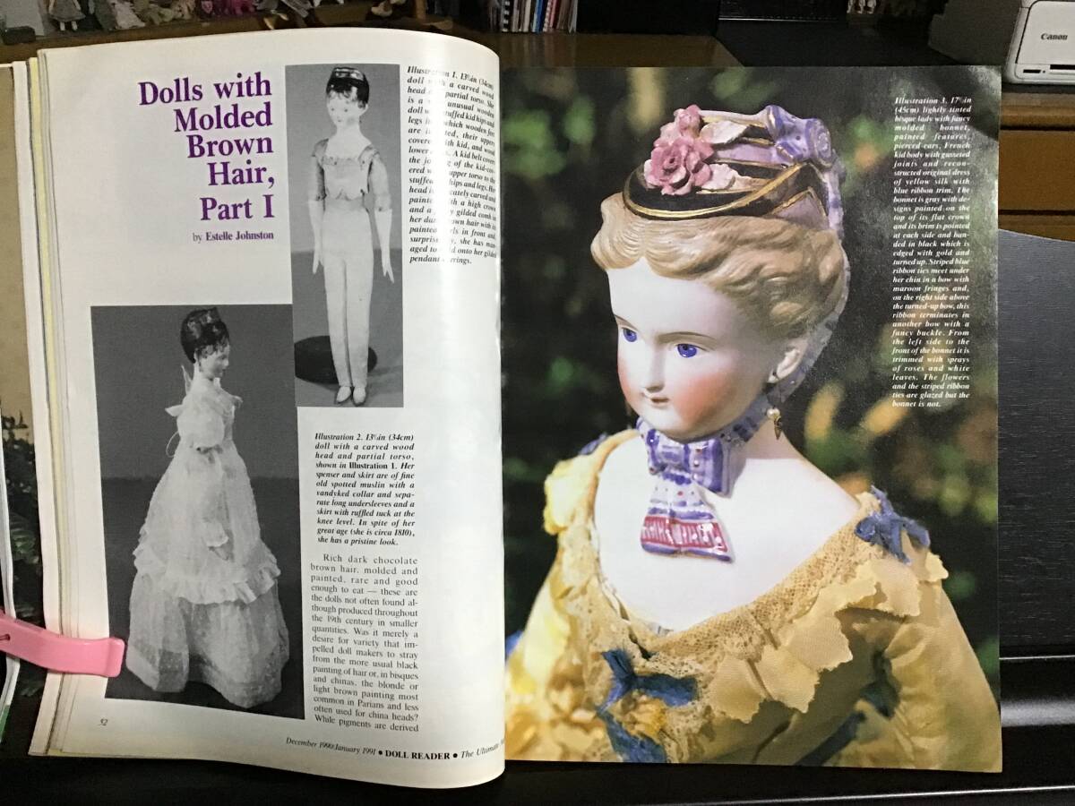 1990年12月号　ドールリーダー人形雑誌：DOLL READER 英語版／チャイナ、パリアン、RUTHGIBBS 型紙付き　HobbyHousePress 長期保管品_画像5