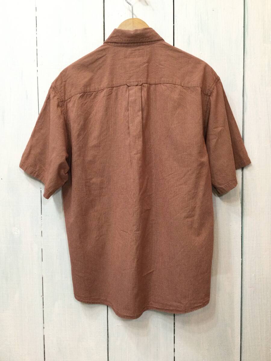 COLUMBIA コロンビア コットン半袖シャツ チェックシャツ アウトドアカジュアル 茶系 メンズL 良品綺麗の画像9