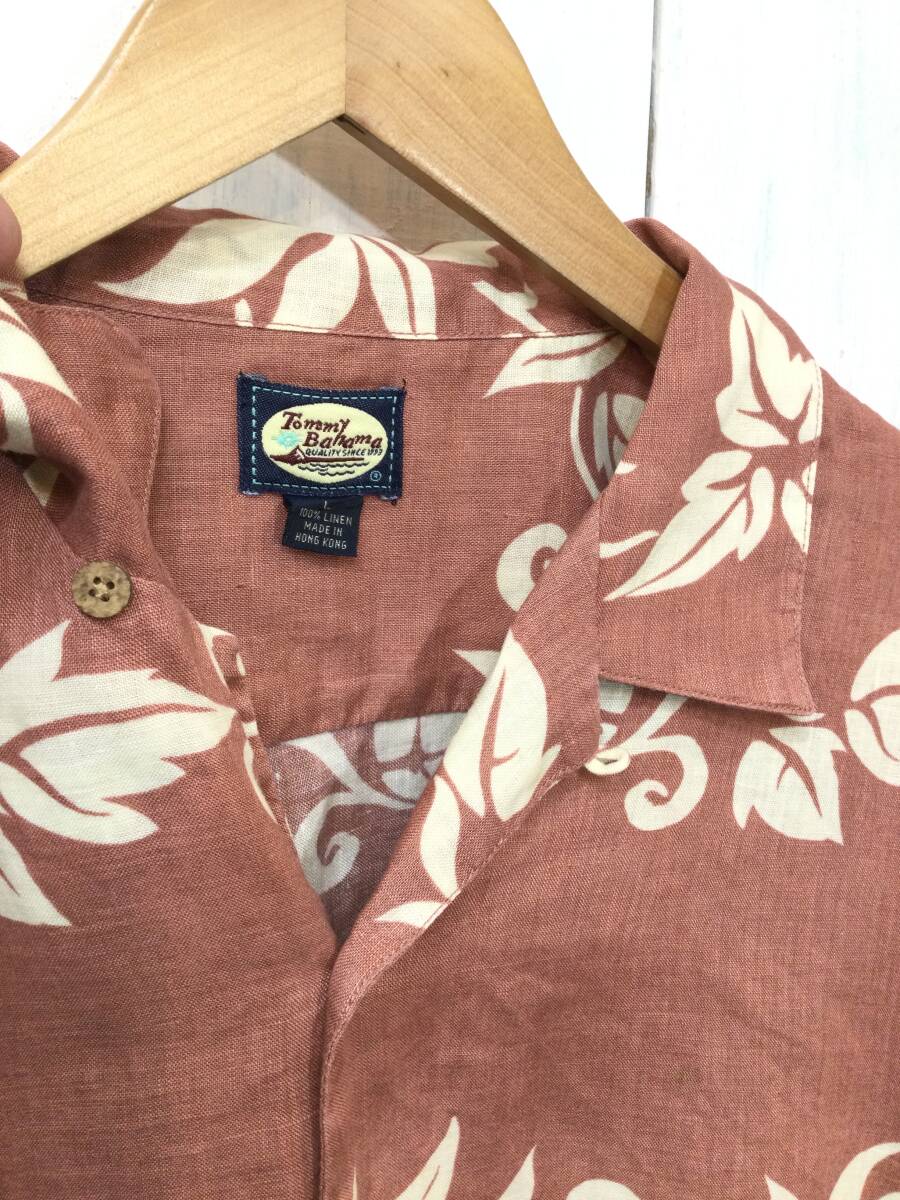 TOMMY BAHAMA トミーバハマ アロハシャツ ハワイアン リネンシャツ メンズL 大きめ 良品綺麗_画像3