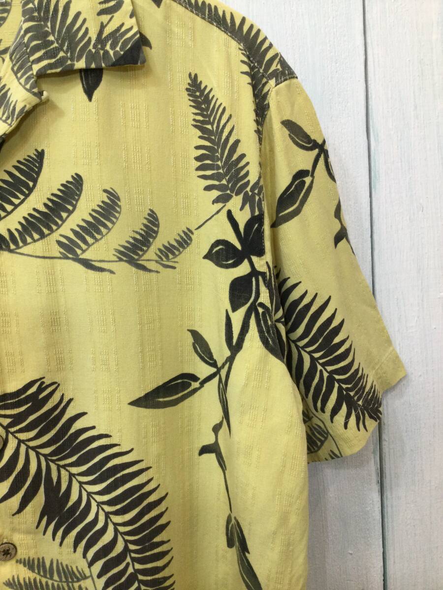 CARIBBEAN シルクシャツ アロハシャツ ハワイアン シルク半袖開襟シャツ メンズM 良品綺麗の画像5