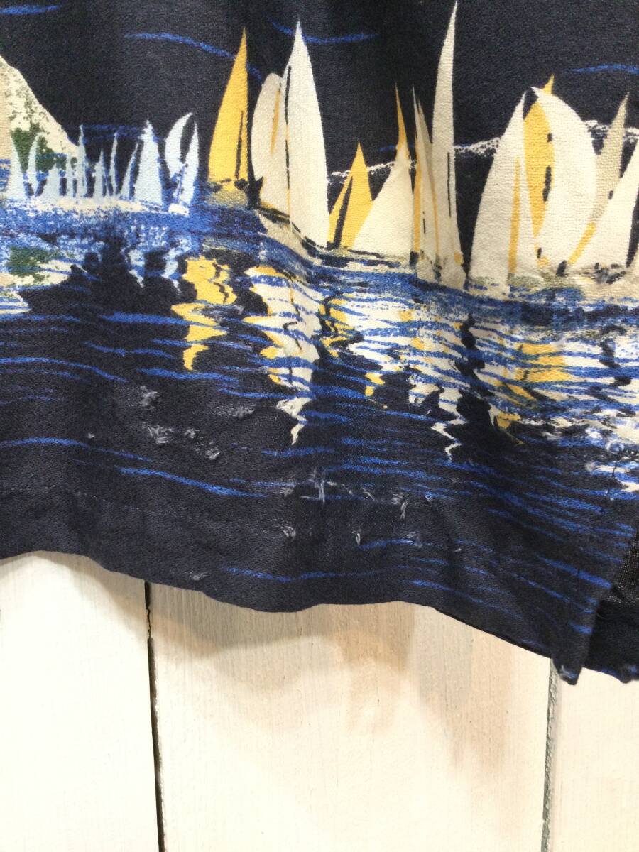 CHERKEE アロハシャツ ハワイアン コットン×レーヨン 半袖開襟シャツ メンズXL 大きめ 良品綺麗の画像10