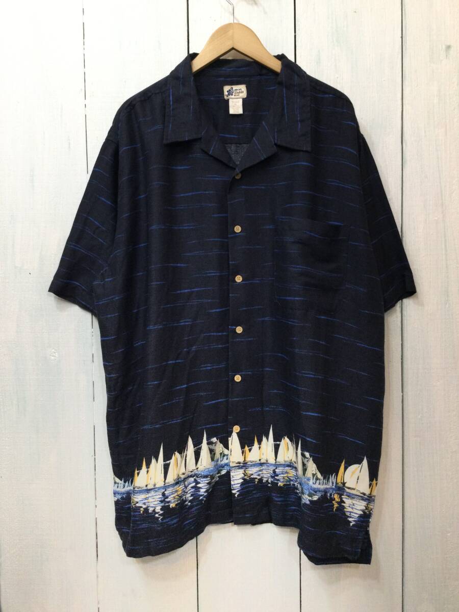 CHERKEE アロハシャツ ハワイアン コットン×レーヨン 半袖開襟シャツ メンズXL 大きめ 良品綺麗の画像1