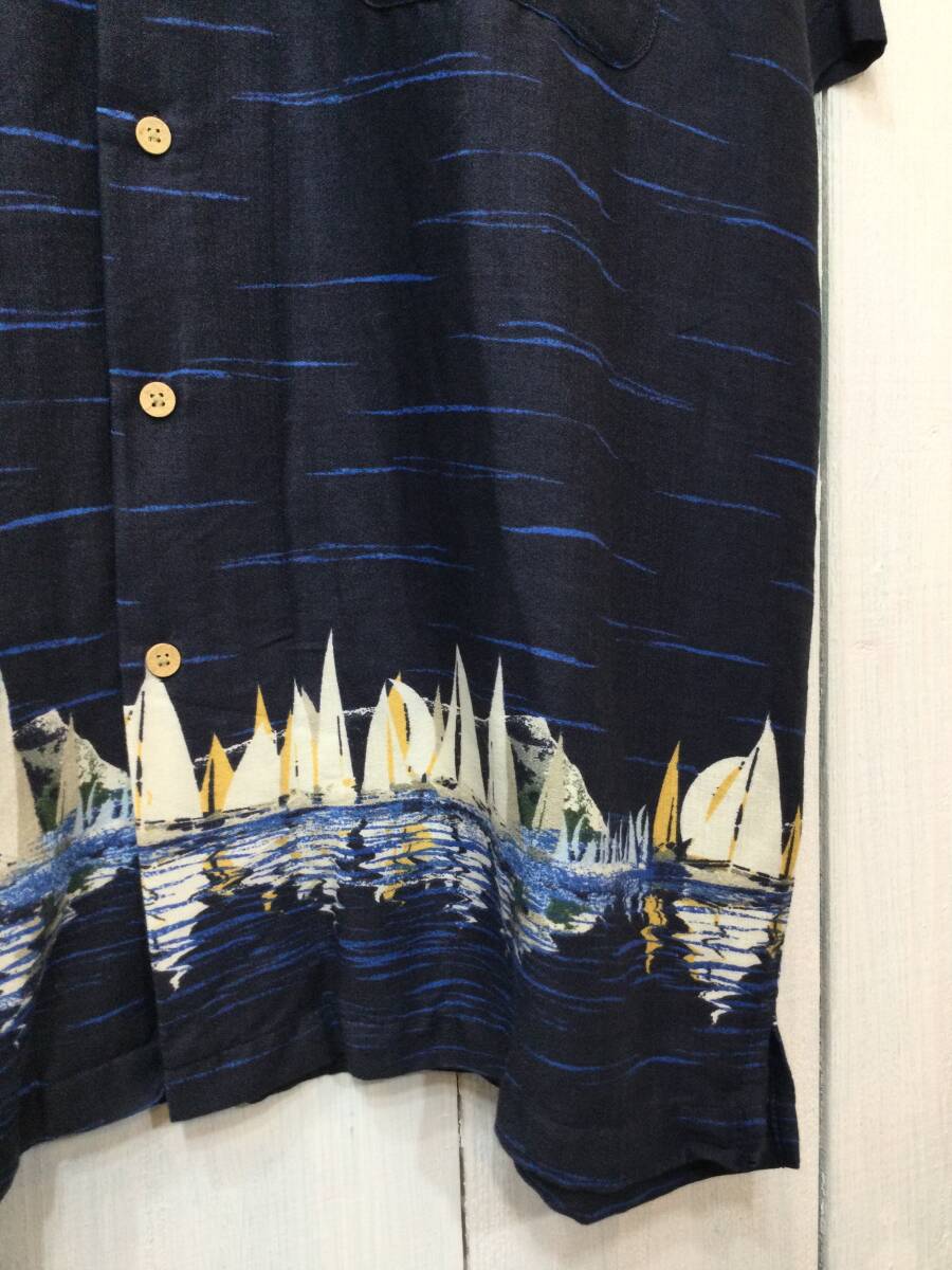 CHERKEE アロハシャツ ハワイアン コットン×レーヨン 半袖開襟シャツ メンズXL 大きめ 良品綺麗の画像6