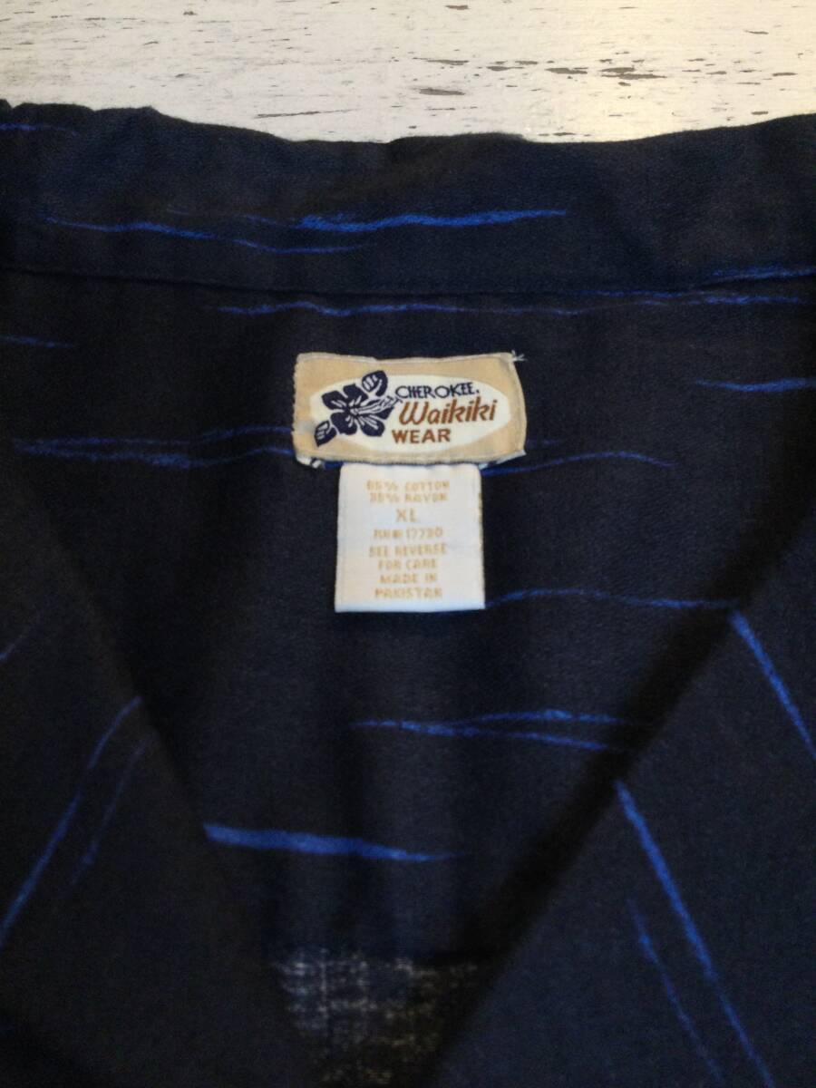 CHERKEE アロハシャツ ハワイアン コットン×レーヨン 半袖開襟シャツ メンズXL 大きめ 良品綺麗の画像9