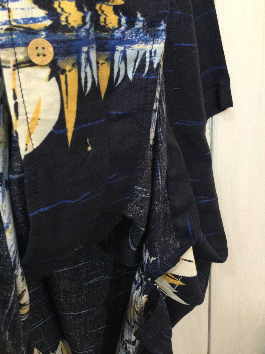 CHERKEE アロハシャツ ハワイアン コットン×レーヨン 半袖開襟シャツ メンズXL 大きめ 良品綺麗の画像7