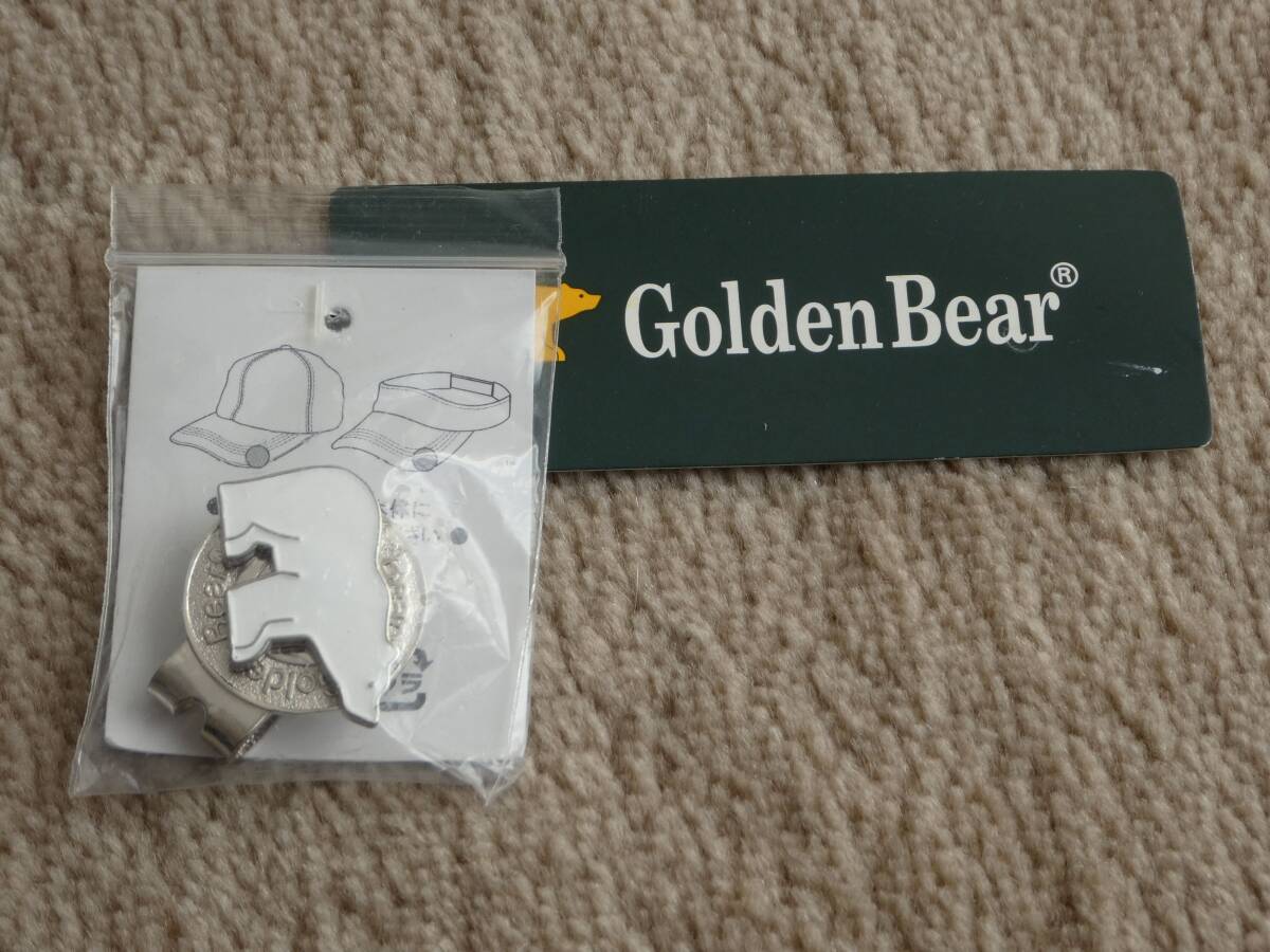 GoldenBear ゴールデンベア　ゴルフ マーカー ＆　ハットクリップ（磁石付台座）_画像1