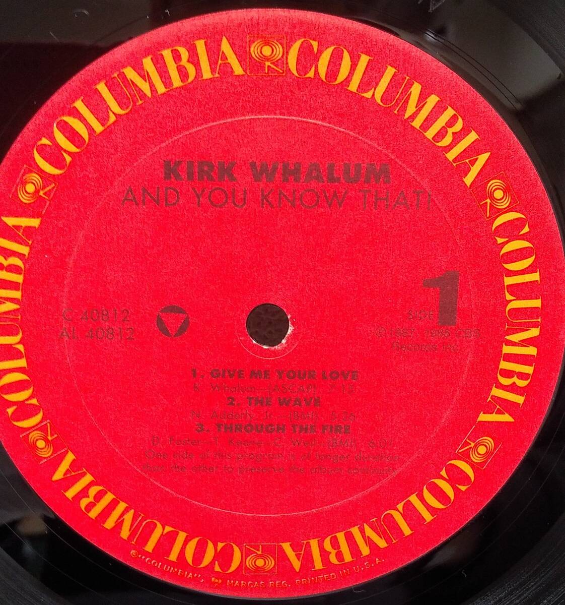 匿名・送料無料！　カーク・ウェイラム/Kirk Whalum LP 「And You Know That」_画像3