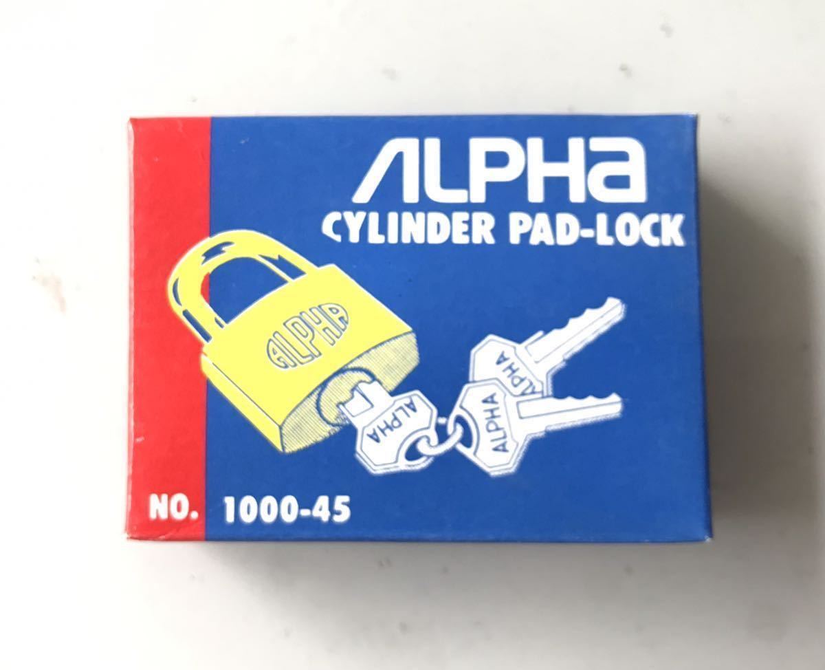 【最安値＆送料無料】【45mm、4個まとめ】ALPHA アルファ 南京錠 ALPHA(アルファ) 南京錠 NO.1000-45 CYLINDER PAD-LOCK シリンダー_画像2
