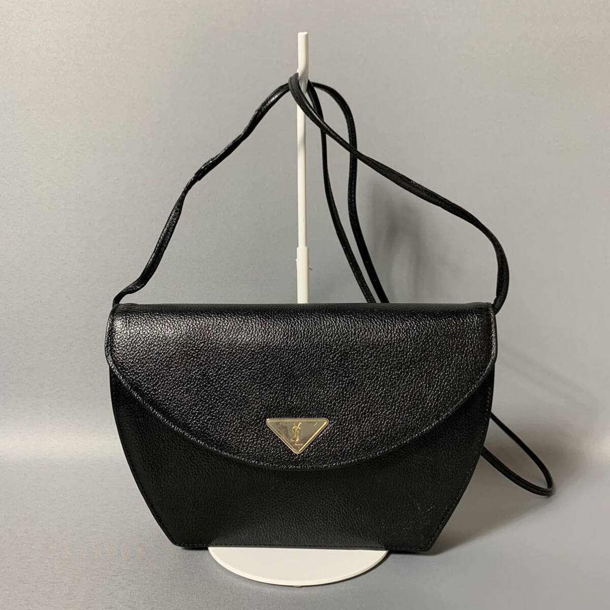 63B68｜YSL イヴサンローラン ショルダーバッグ レザー ブラック_画像2