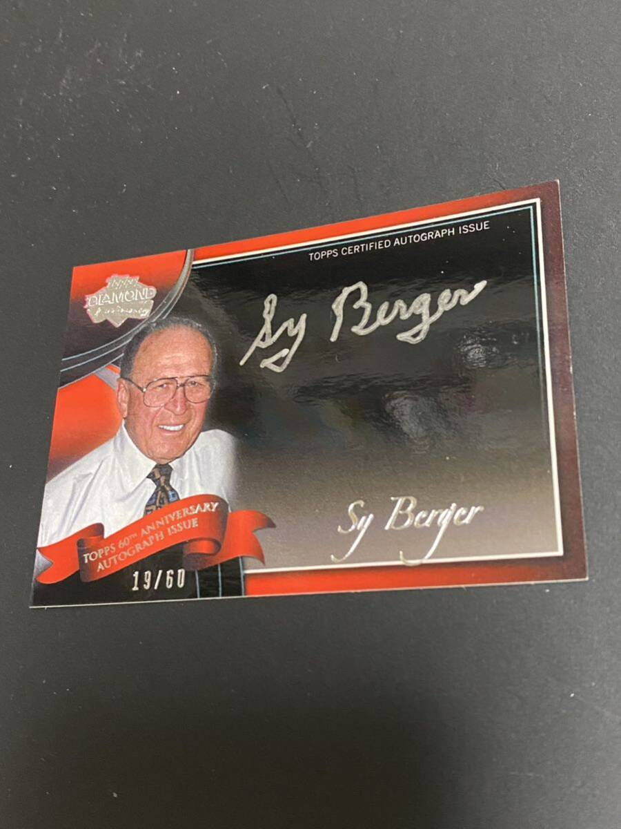 2011 Topps Diamond ANNIVERSARY SY BERGER autograph auto 　オート　サイ　バーガー　サイン_画像2