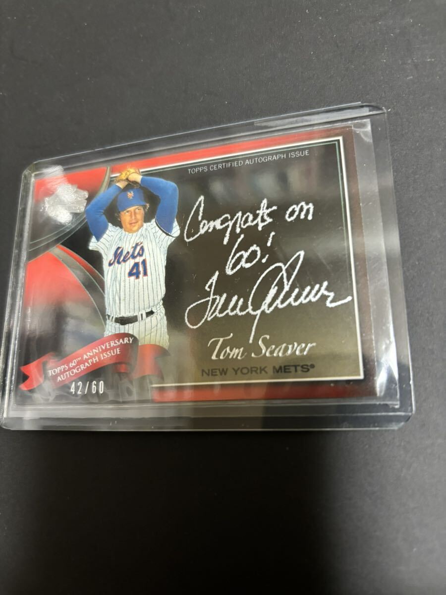 2011 Topps Diamond ANNIVERSARY TOM SEAVER autograph auto 　オート　トム　シーバー　サイン　60枚限定 42/60_画像3