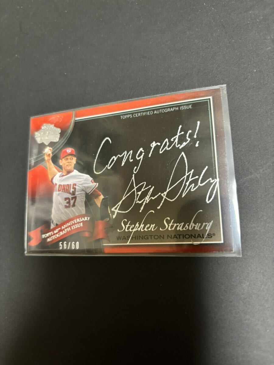 2011 Topps Diamond ANNIVERSARY STEPHEN STRASBURG autograph auto 　オート　スティーブン・ストラスバーグ　サイン　60枚限定 56/60_画像2