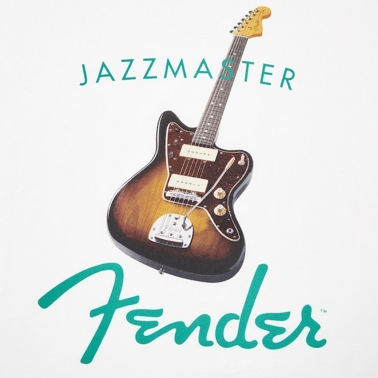 3XLサイズ 新品 フェンダー ジャズマスター UT ユニクロ 半袖Tシャツ ホワイト 白色 サンバースト Fender JAZZ MASTER エレキギター コラボ_画像4