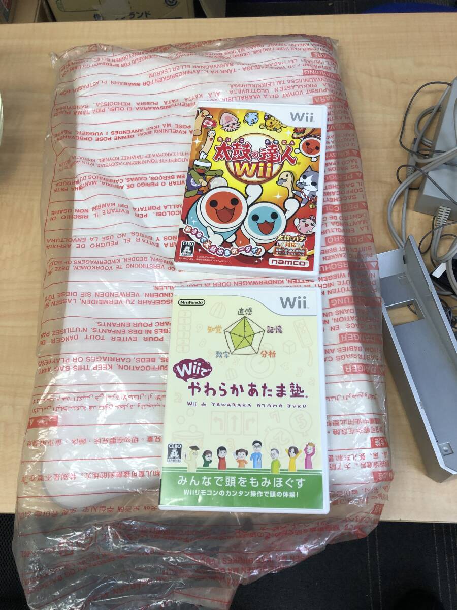 Nintendo 任天堂 Wii シロ 　ジャンク中古品　ソフト付き_画像4