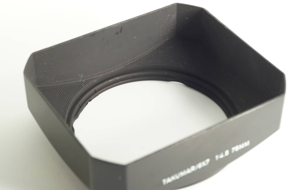 hiK★送料無料 美品★PENTAX TAKUMAR 6x7 75mm F4.5 用 ペンタックス メタル レンズフード_画像5