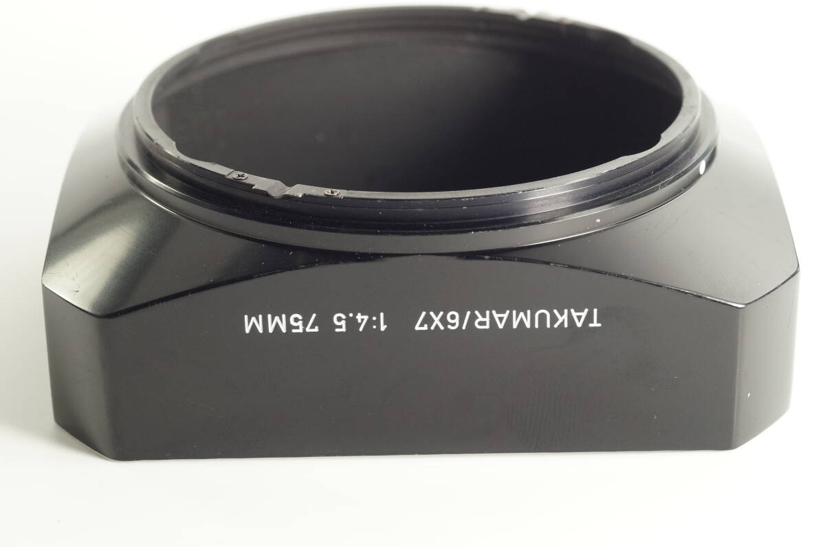 hiK★送料無料 美品★PENTAX TAKUMAR 6x7 75mm F4.5 用 ペンタックス メタル レンズフード_画像1