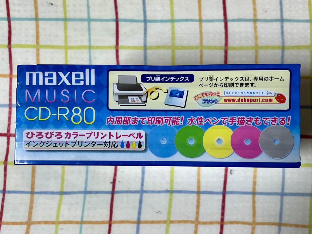  made in Japan [ unopened ]maxell*mak cell *MUSIC* record for CD-R*5 pieces set * ink-jet print 
