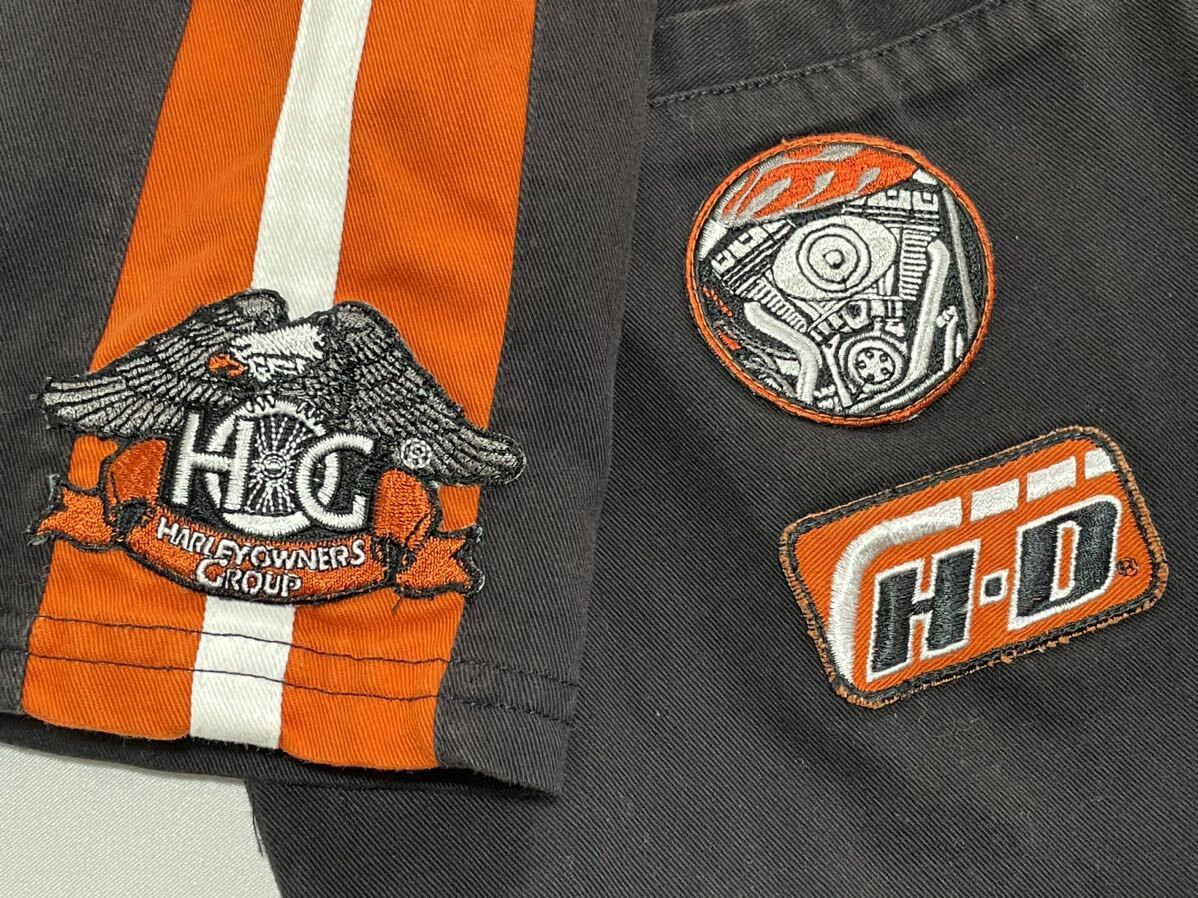 【HARLEY DAVIDSON】ハーレーダヴィッドソン・半袖シャツ・メンズLサイズ・Thailand製・ワッペン・刺繍・14/16・ハーレーダビッドソン_画像7