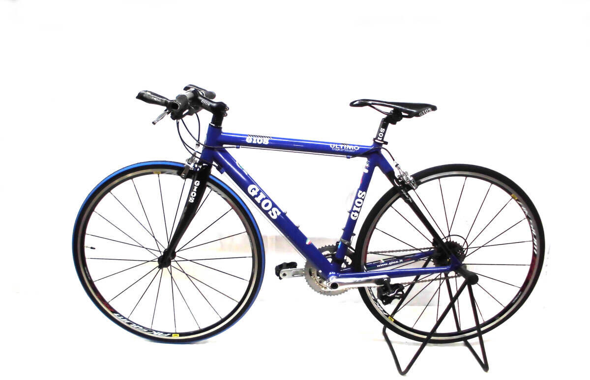 1円～GIOS カーボン クロスバイクULTIMO SHIMANO 20速 青色 中古自転車 3234_画像2