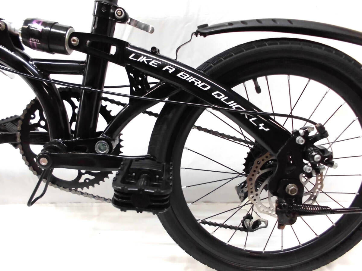 1円～YICHI ディスク式 折り畳み自転車 SHIMANO 7速 20インチ 黒色 3233_画像8