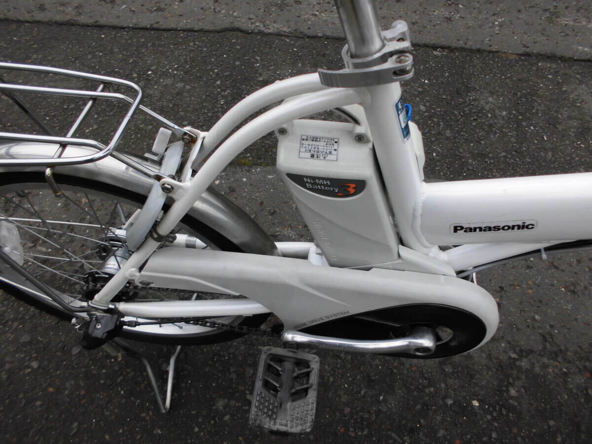 1 jpy ~Panasonic electromotive bicycle 24V 3Ah length pushed .4 lighting SHIMANO inside 3 speed 20 -inch Casual LiLi white color operation verification settled 3231