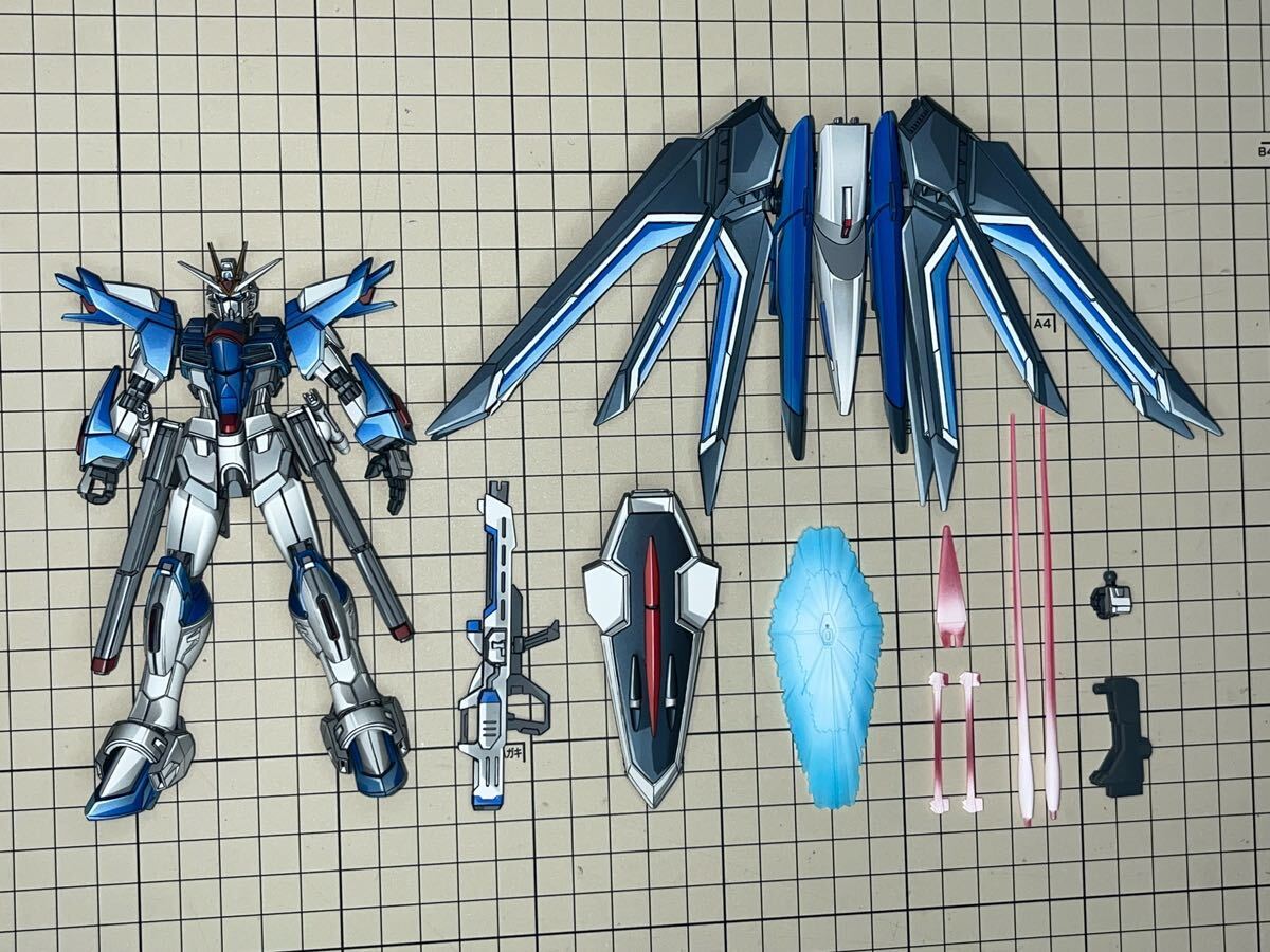 ガンダムSEED FREEDOM ライジングフリーダム ガンダム イラスト風模型 イラスト風塗装 アニメ塗り 塗装済み 完成品 freedom gundam HG の画像7