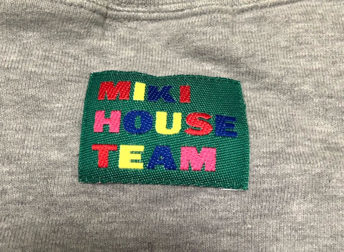 576◆MIKI HOUSE MEN'S ミキハウス メンズ◆ビッグロゴワッペン スウェット トレーナー グレー M_画像7