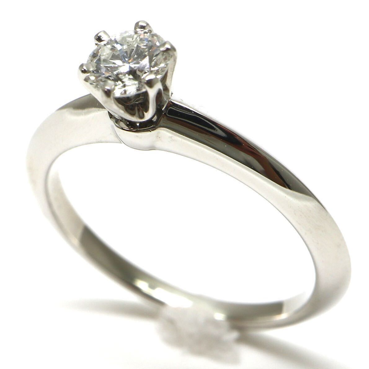 TIFFANY&Co.(ティファニー）◆Pt950 天然ダイヤモンドリング◆A◎ 約3.6g 8.5号 0.28ct diamond ジュエリー ring 指輪 ED6/EE1_画像4