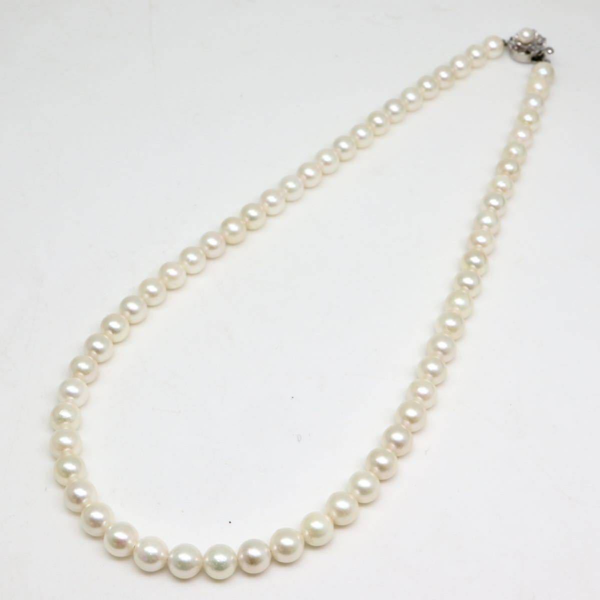 ◆アコヤ本真珠ネックレス◆M● 28.8g 43.0cm 6.5-7.0mm 真珠 パール pearl ジュエリーjewelry necklace DH0/EB0_画像7