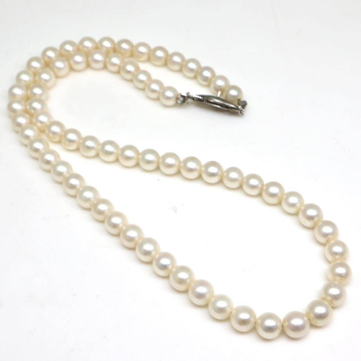 ◆アコヤ本真珠ネックレス◆M● 19.1g 40.0cm 5.5-6.0mm 真珠 パール pearl ジュエリーjewelry necklace EA3/EA3_画像7