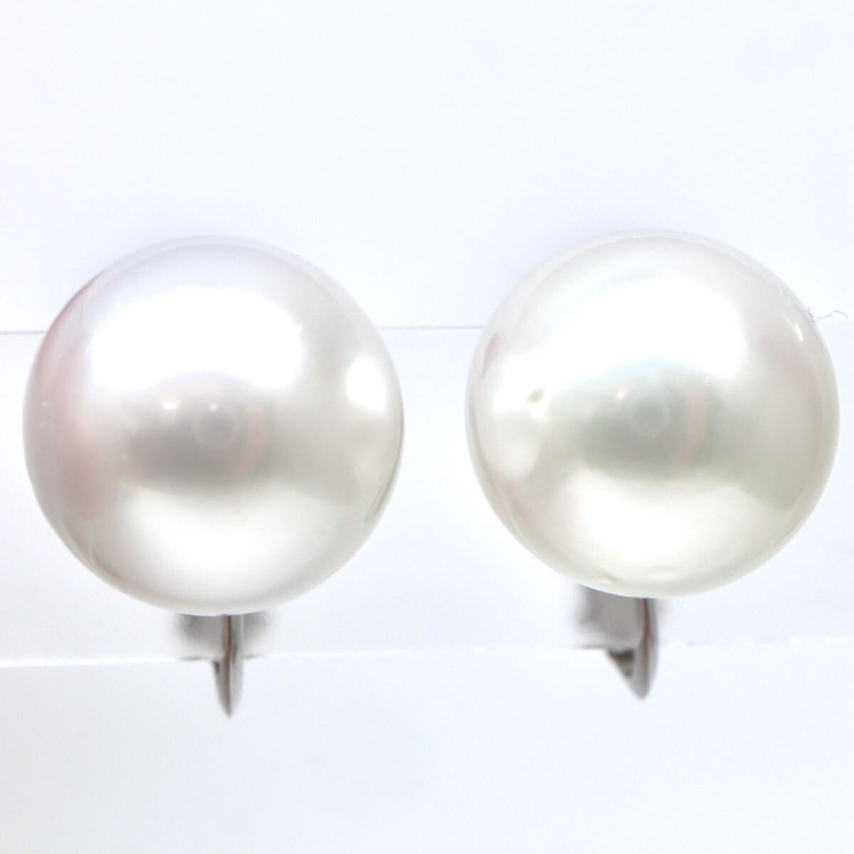 12mm珠!!◆Pt900 南洋白蝶真珠イヤリング◆M 約7.0g 12.0mm珠 パール pearl ジュエリー jewelry earring DI8/EB2の画像1