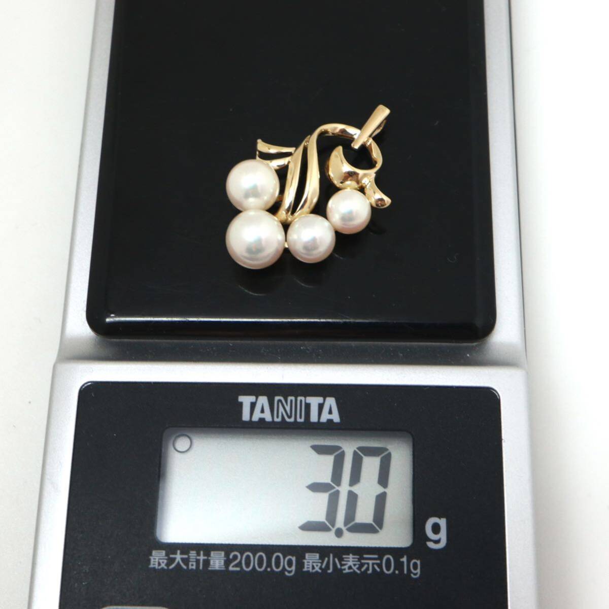 MIKIMOTO(ミキモト)◆K18 アコヤ本真珠ペンダントトップ◆M 約3.0g パール pearl ジュエリー necklace pendant EA3/EA6_画像6