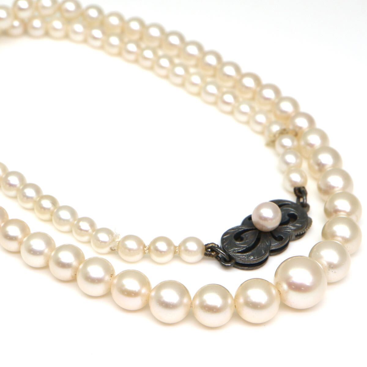 MIKIMOTO(ミキモト)◆アコヤ本真珠ネックレス/ 10 ◆A 約14.5g 約43.0cm 3.5-7.0mm珠 pearl パール jewelry necklace ジュエリー EB5/EB5_画像1