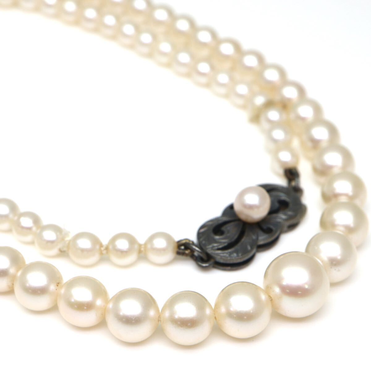 MIKIMOTO(ミキモト)◆アコヤ本真珠ネックレス/ 10 ◆A 約14.5g 約43.0cm 3.5-7.0mm珠 pearl パール jewelry necklace ジュエリー EB5/EB5_画像4