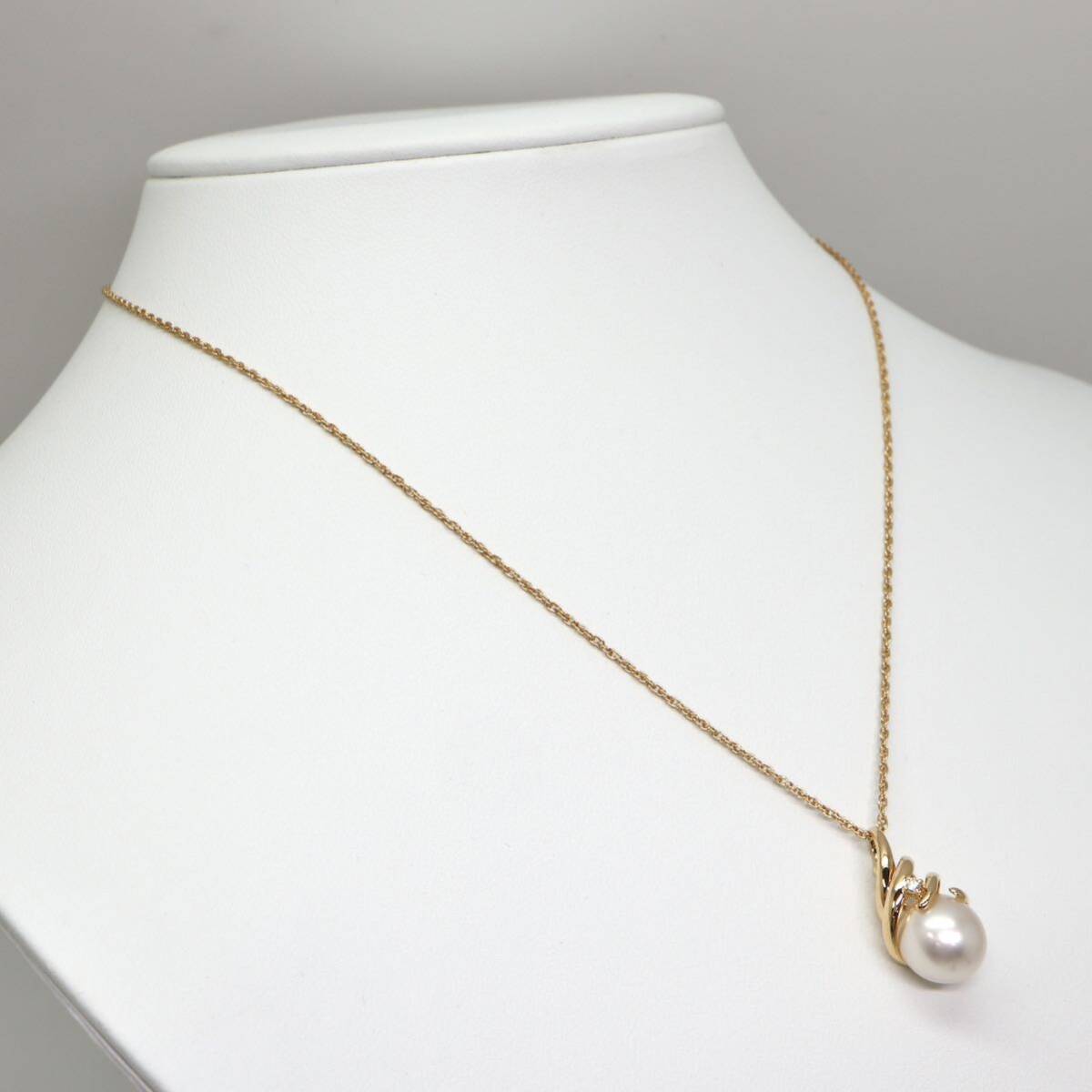 高品質!!TASAKI(田崎真珠)◆K18本真珠ネックレス◆A 約5.5g 約38.0cm パール pearl necklace EC6/EC6の画像3